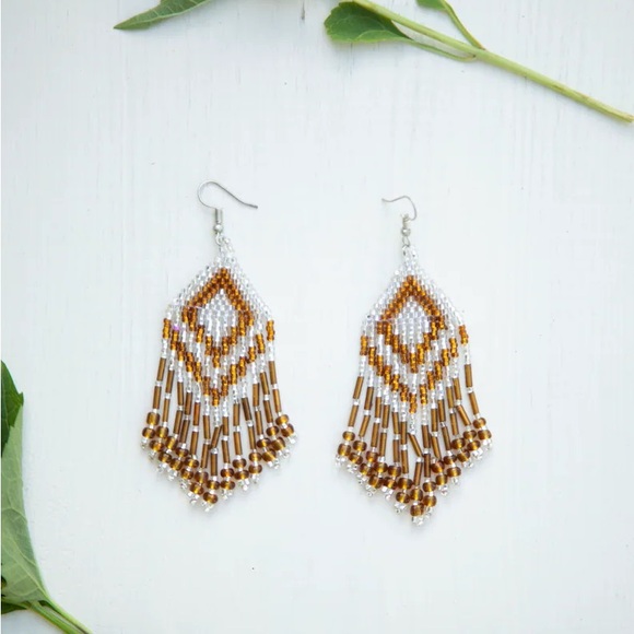 Jewelry - Genuine handmade beaded Mayan earrings